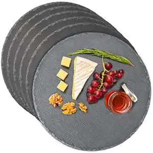 Pizzateller praknu schieferplatte rund 30 cm 6er set