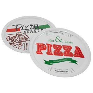 Pratos para pizza Spetebo conjunto de 2 pratos para pizza Pratos de jantar de 31,5 cm