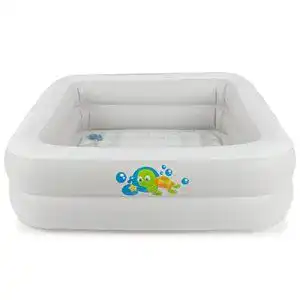 Bieco Baby Planschbecken 86x86x25 cm aufblasbarer Pool für Kinder