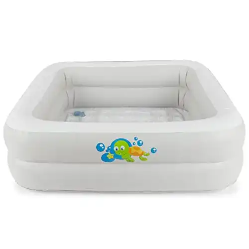 Bieco Baby Planschbecken 86x86x25 cm aufblasbarer Pool für Kinder