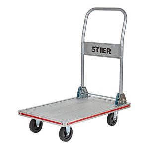 Carrello con piattaforma STIER in alluminio, carrello da trasporto, pieghevole