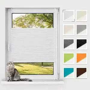 Plissee bellemax ohne bohren klemmfix weiss 40x130cm