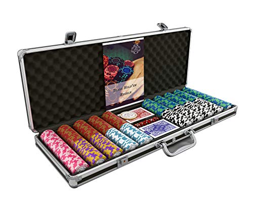 Pokerkoffer Bullets Playing Cards, Deluxe Pokerset mit 500 Clay