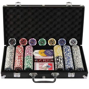 Pokercase display4top 300 chips laser poker chips poker