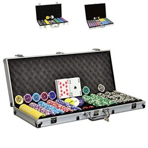 Mallette de poker SONLEX avec 300 500 1000 jetons de poker laser 12 g
