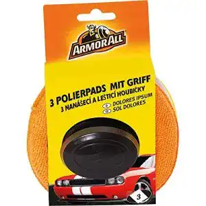 Polierschwamm armor all 3 polierpads mit griff gaa40067gc