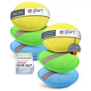 Polierschwamm glart mikrofaser auto 6er set premium applikator