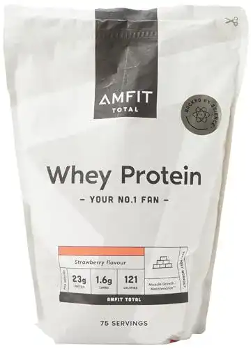 Amfit Nutrition Proteinpulver Molke in Erdbeergeschmack