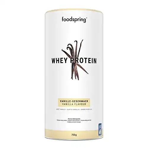 Foodspring Whey Protein Pulver Vanille für Muskelwachstum