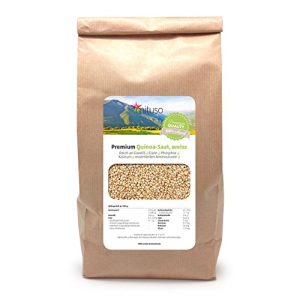 Quinoa mituso 80061 sementes brancas, embalagem de 2 (2 x 1 kg)