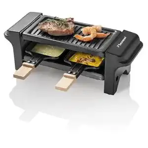 Raclette bestron fuer 1 bis 2 personen mini tischgrill