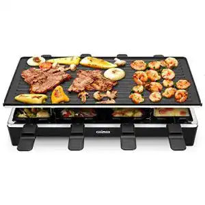 Raclette cusimax grill mit reversible grillpfanne