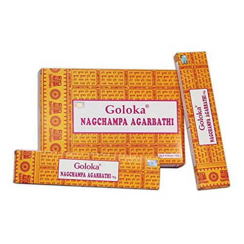 Varitas de incienso Goloka Nag Champa, 16 gx 12 cajas