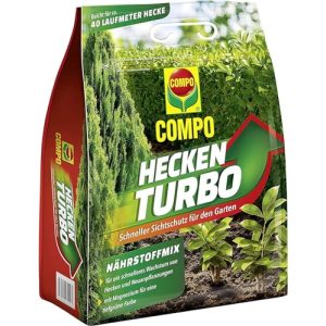 Fertilizante para gramado de longo prazo Compo Heckenturbo, fertilizante para sebes