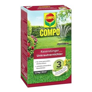 Fertilizante para gramado Compo com herbicida, 3 meses