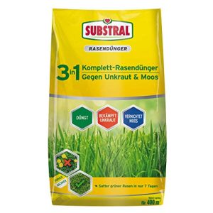 Fertilizante para gramado Substral 3 em 1 completo com herbicida