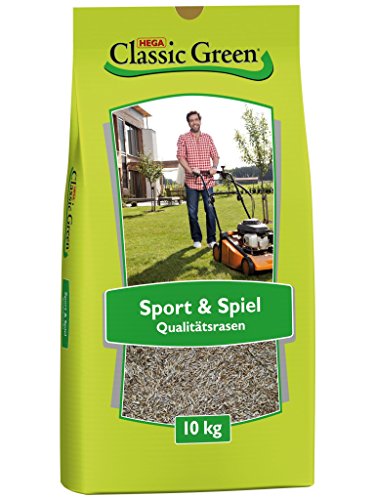 Sementes de gramado Classic Green sementes de gramado esportivas e divertidas, 10kg - sementes de grama clássicas verdes sementes de gramado esportivas e divertidas 10kg