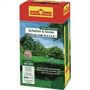 Rasensamen wolf garten premium rasen schatten sonne 1