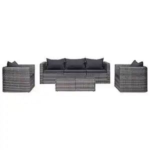 Rattan gartenmoebel vidaxl garten sofagarnitur mit polstern