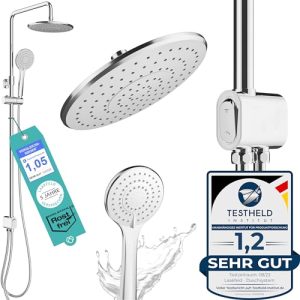 Rain shower LAAKFELD shower system without fitting stainless steel