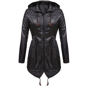 Raincoat for women and men Finejo women's windbreaker