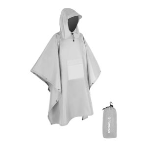 TOMSHOO rain poncho with hood, waterproof raincoat