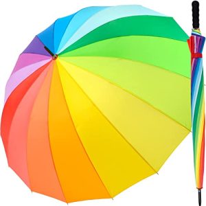 Paraply iX-brella XXL regnbåge 129 cm glasfiber, ljus