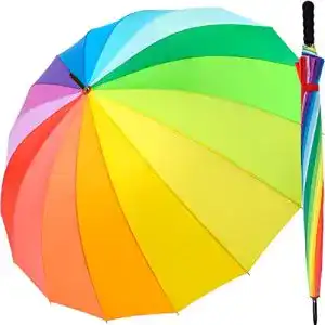 Regenschirm ix brella xxl regenbogen 129 cm fiberglas leicht