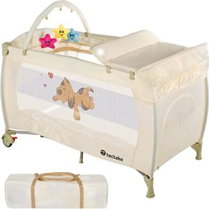 Travel cot tectake ® 800032 children's height adjustable
