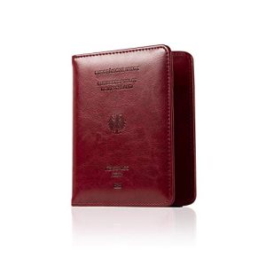 Capa para passaporte CALIPSO unissex, couro, designer RFID para passaporte