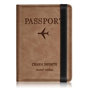 Toctax passport cover, faux leather passport cover with RFID blocker