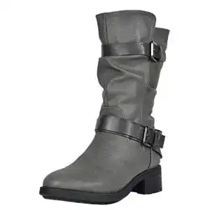 Reitstiefel dream pairs damen mitte kalb mit kunstfell pocono