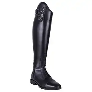 Reitstiefel qhp leder sasha adult weit schwarz