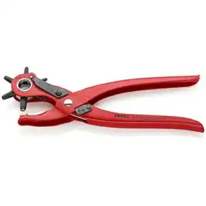 Revolverlochzange knipex rot pulverbeschichtet 220 mm
