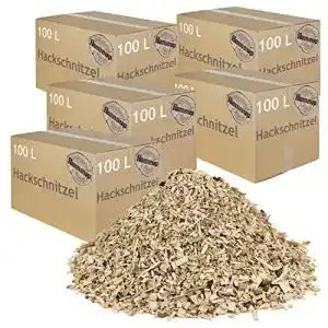 Rindenmulch flameup hackschnitzel fuer ofen fuer garten