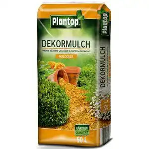 Rindenmulch plantop dekor 50 l goldgelb garten deko mulch