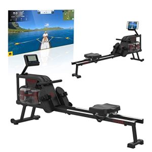 Neezee rowing machine for home use with aluminum rail