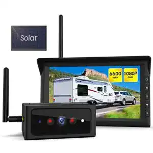 Rueckfahrkamera auto vox solar kabellos set mit ir nachtsicht