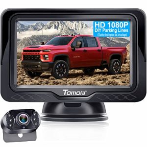 Caméra de recul Tomoia HD 1080P, écran de moniteur de tableau de bord