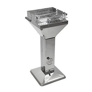 Column grill DEMA charcoal grill barbecue BBQ grill in stainless steel