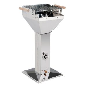 Column grill Westerholt charcoal BBQ funnel grill stainless steel