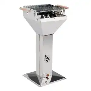 Saeulengrill westerholt holzkohle bbq trichtergrill edelstahl