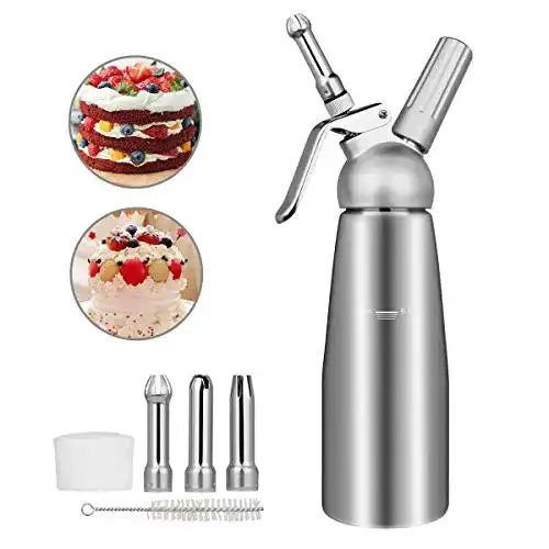Sahnespender Upstartech 500ml Edelstahl Schlagsahnebereiter