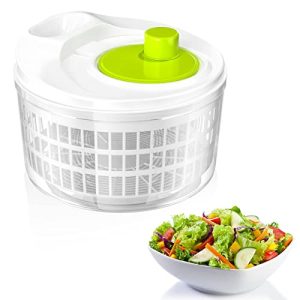 Newaner salad spinner with lid, with crank drive