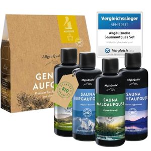 Saunaaufguss AllgäuQuelle Naturprodukte ® Set Bio 4er