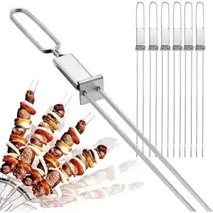 Schaschlikspiesse dailyart 6 stueck 43cm lang edelstahl grillspiesse