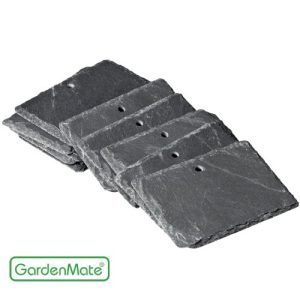 Slate Board GardenMate ® Conjunto de 10 letreiros em ardósia 10x7cm