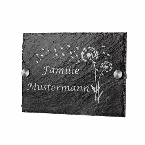 Slate polar effect door sign with engraving, personalized