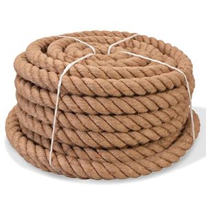 Cuerda de barco vidaXL cuerda 100% yute 30 mm 30 m cáñamo natural cuerda de cáñamo