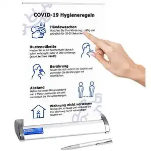 Schild Hygieneregeln Display Hersteller Warnhinweis Schild
